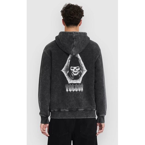 Volcom Noder Po Pulover s kapuco light acid black Slike