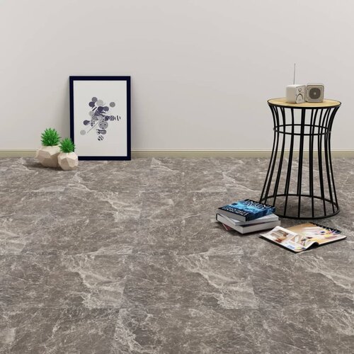 vidaXL Samoljepljive podne obloge PVC 5,11 m² crne mramorne Cijene