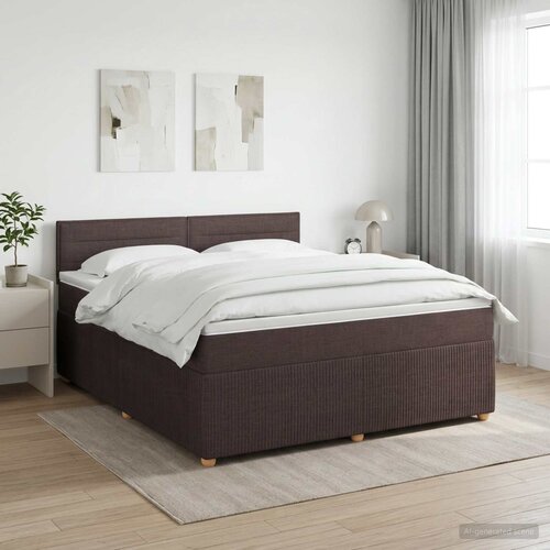  Boxspring krevet s madracem Tamno smeđa 180 x 200 cm Tkanina Cijene