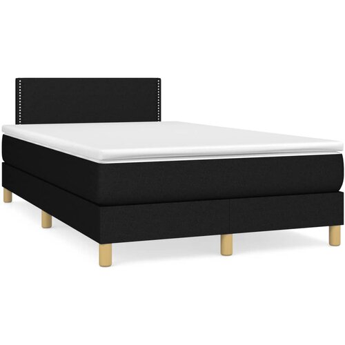  box spring s madracem LED crni 120 x 190 cm od tkanine Cijene
