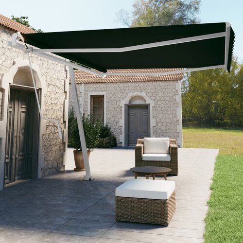 vidaXL Prostostoječa avtomatska tenda 450x350 cm antracitna Cene