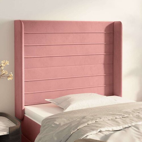  Uzglavlje s ušima ružičasto 83x16x118/128 cm baršunasto Cijene