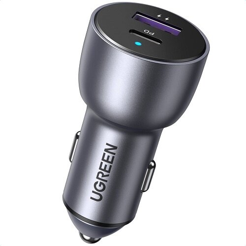 Ugreen avtopolnilec USB + USB-C PD 36W siv - 60980 Cene