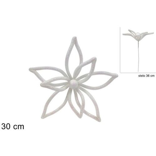 Dekorativna GRANA CVIJET 30 CM BIJELA Slike