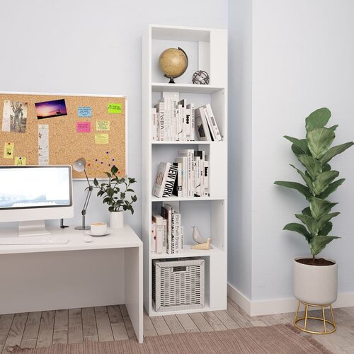 Furnova Knjižna omara/paravan bela 45x24x159 cm iverna plo&amp;scaron;ča, (21951101) Slike