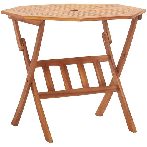  Sklopivi vrtni stol od masivnog bagremovog drva 90 x 75 cm Slike