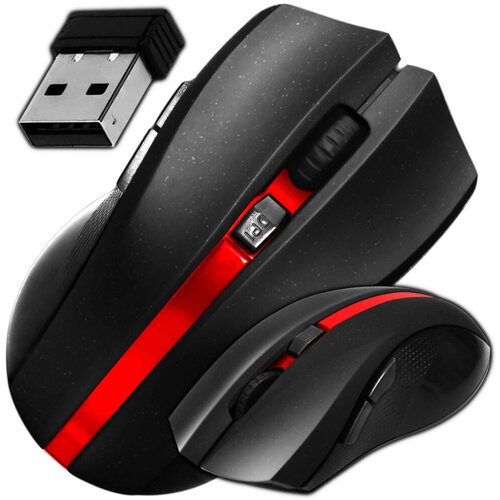  Bežična baterija. 350mAh optički USB mi&amp;scaron; za igranje 1600DPI LED crni Slike