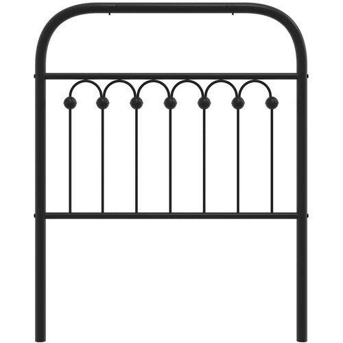  Metalno zamjensko uzglavlje crno 75 cm Slike