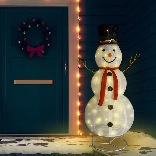 Ukrasni božićni snjegović s LED svjetlom luksuzna tkanina 180cm