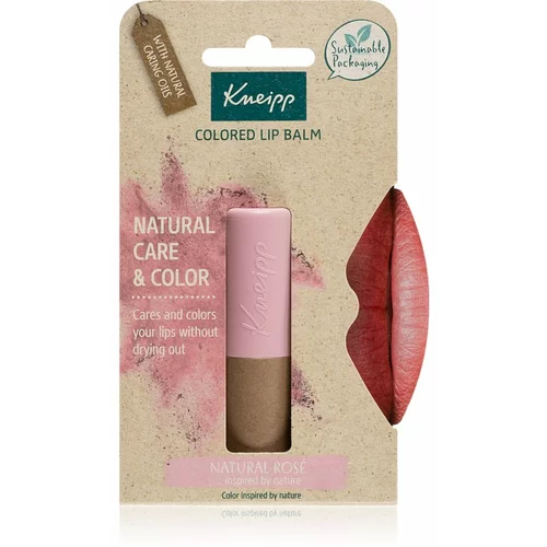 Kneipp Natural Care & Color hranilni balzam za ustnice 3,5 g odtenek Natural Rose