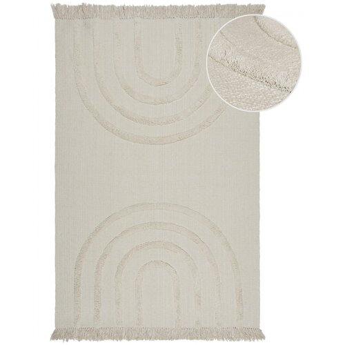 Flair Rugs Kremno bela ročno tkana bombažna preproga 60x110 cm Anais Rainbow &amp;ndash; Slike