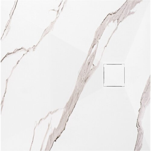 Rea Tuš pladenj Magnum CARRARA WHITE 90x90 Cene