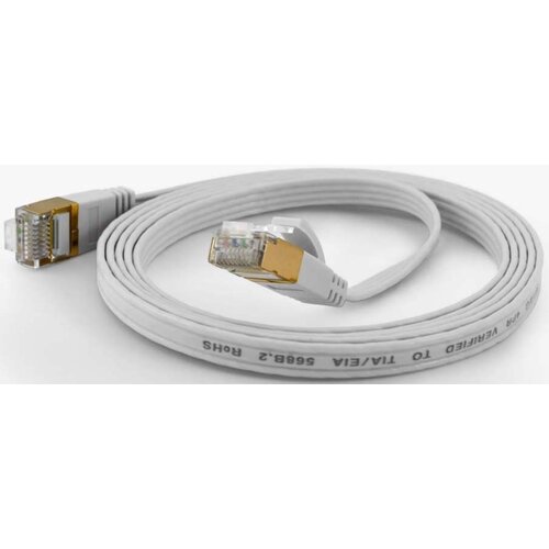 VANTEC Wantec FTP-Patchkabel Cat.6A, belo, 0,25m, RJ45, 1,6x6,5mm, 7003 ws 0,25m, (20786931) Cene