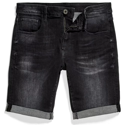 G-star Raw Jeans kratke hlače 3301 Slim ½ D10481-A634-9887 Črna Slim Fit