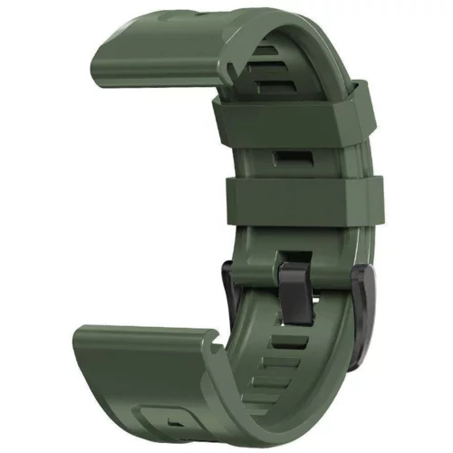 Silikonski pašček za uro 22 mm - Quick Fit - Fenix 5 / 6 / 6 Pro / 7 - vojaško zelen
