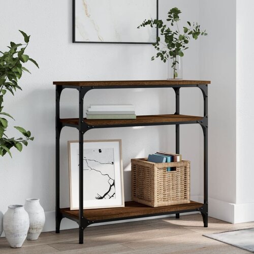 The Living Store Konzolna mizica rjav hrast 75x29x75 cm inženirski les - Konzolna Mizica, (21573850) Cene