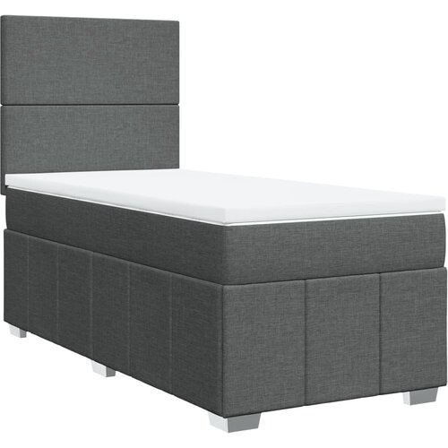 Maison Chic Box spring postelja - Vzmetna postelja z vzmetnico temno siva 80x200 cm blago SL5022, (21904474) Cene