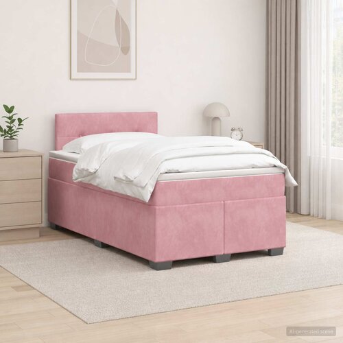  Boxspring krevet s madracem Ružičasta 120 x 190 cm Bar&scaron;un Cijene