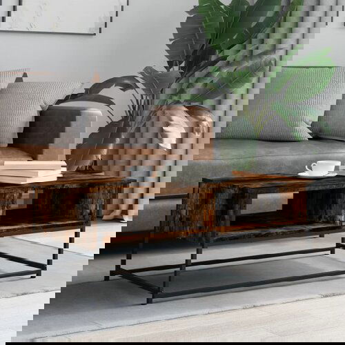 vidaXL Stolić za kavu boja hrasta 100 x 51 x 40 cm konstruirano drvo Cijene