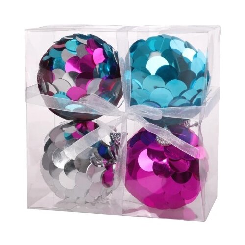 Festa Icy foam, novogodišnja kugla, hologram, 8cm, 4K Cene