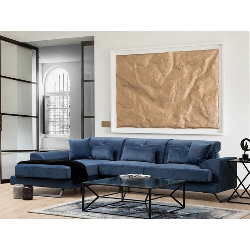 frido left (Chl+3R) - navy blue navy blue corner sofa Slike