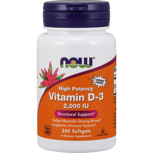 Now Foods Vitamin D3 2000 IU 240 капс. Slike