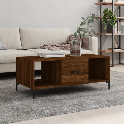 VidaXL Stolić za kavu boja hrasta 102 x 50 x 40 cm konstruirano drvo Slike