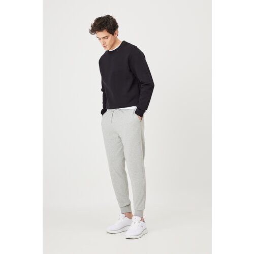 AC&Co / Altınyıldız Classics Men's Gray Melange Standard Fit Regular Fit Cotton Pocket Casual Jogger Sweatpants Slike