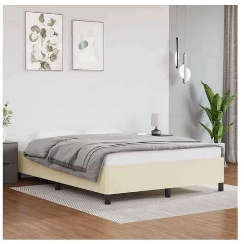 vidaXL Okvir za krevet krem 140x190 cm od umjetne kože