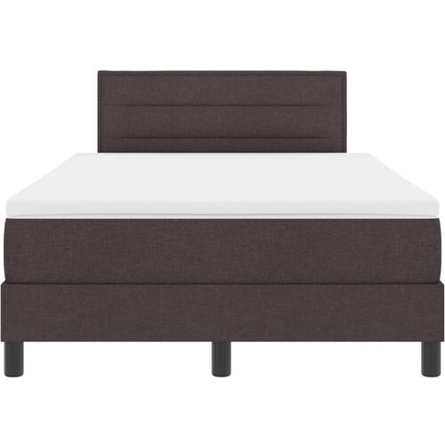 Box Spring Krevet s madracem Tamnosmeđi 120x190 cm Tkanina Slike