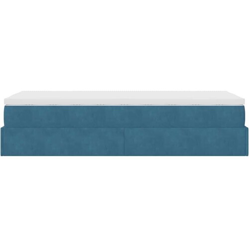 VidaXL okvir kreveta s madraca tamnoplavi 80x200cm bar&amp;scaron;unasti Slike
