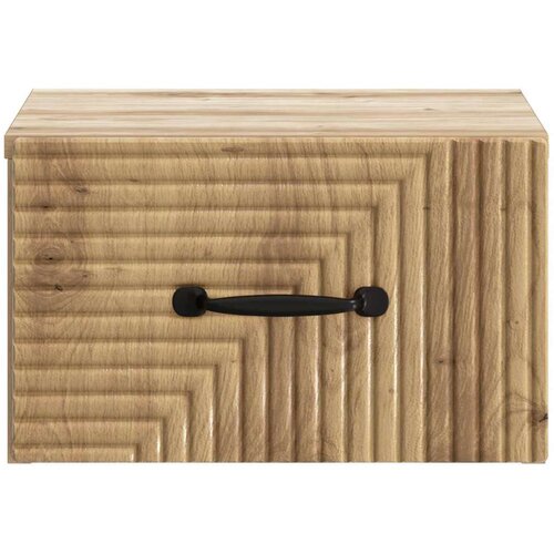  Noćni ormarić za montažu na zid s ladicama 2 pcs Hrast artisan Slike