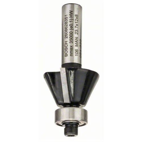 Bosch Glodalo za skošavanje ivica / glodalo za glodanje uz površinu 2608628351 8 mm D1 23.7 mm B 5.5 mm L 12 mm G 54 mm 25° srebrno Slike