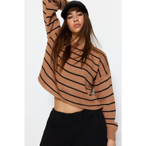 Trendyol Sweater - Brown - Regular fit