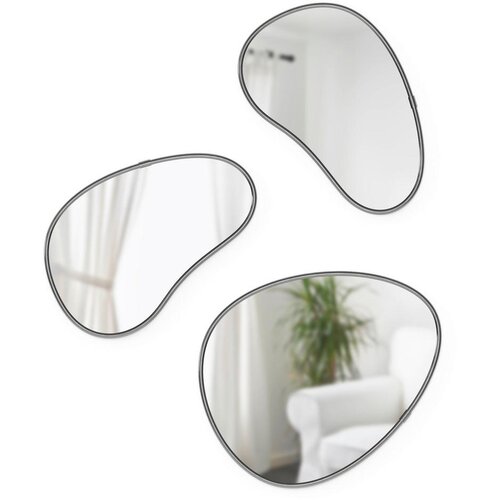 Umbra SET OGLEDAL, 31.3/26.2/1.9 cm umetna masa, steklo, leseni material Cene