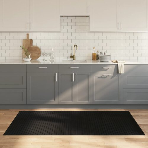 VidaXL Tepih pravokutni crni 100 x 200 cm od bambusa Slike