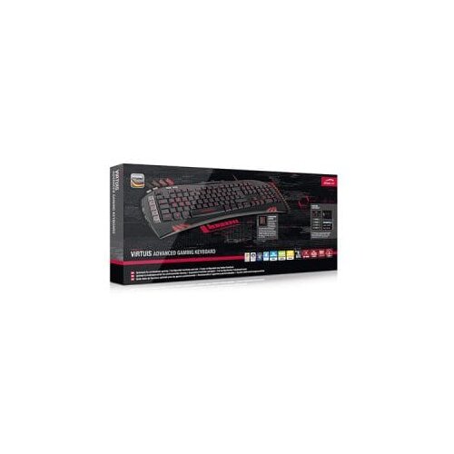  Tastatura SPEEDLINK VIRTUIS Advanced Gaming USB, black, US-lay, backlight, program., SL-6481-BK-US Cene