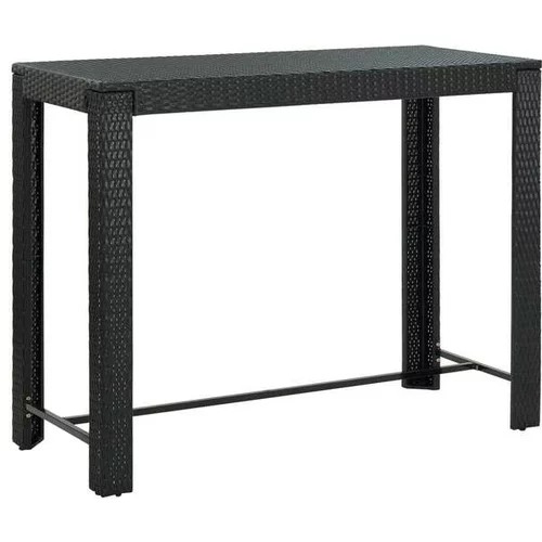 Vrtna barska miza črna 140,5x60,5x110,5 cm poli ratan