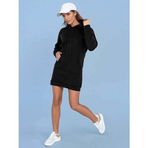 DStreet Bluza damska długa z kapturem oversize TIMMY czarna Cene