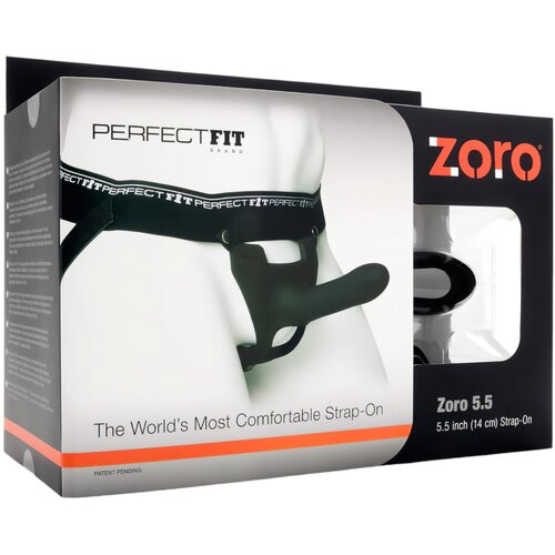 Perfect Fit ZORO 5.5 pritrdljiv dildo (14 cm) - črn Cene