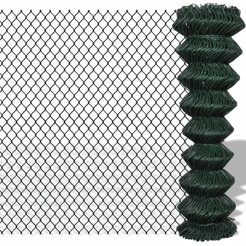vidaXL žičana ograda od čelika 1,5 x 25 m zelena