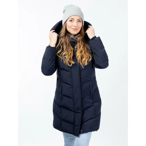 Glano Women's winter quilted jacket - blue