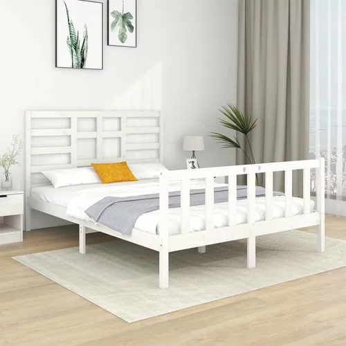  za krevet od masivnog drva bijeli 140 x 190 cm