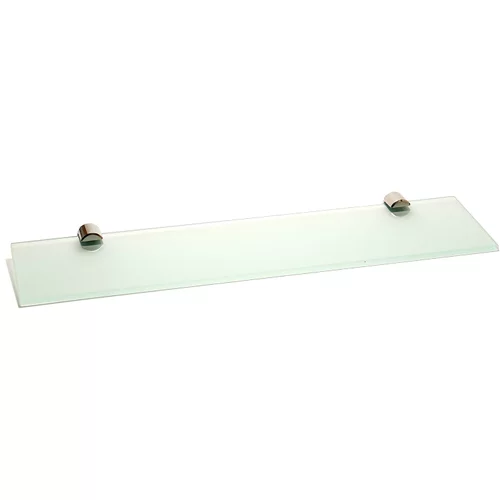 Staklena steklena polička (40 cm, mat steklo, inox)