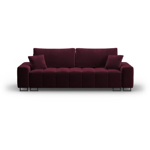 Cosmopolitan Design Bordo rdeča žametna raztegljiva sedežna garnitura s prostorom za shranjevanje 250 cm Wicklow &amp;ndash; Slike
