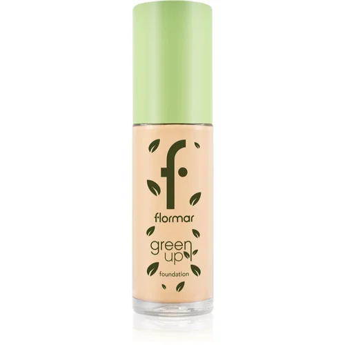 Flormar Green Up Foundation matirajoči tekoči puder odtenek 020 Soft Ivory 30 ml