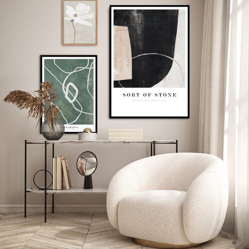 Malerifabrikken Plakat z okvirjem 72x102 cm Sort Of Stone &amp;ndash; Slike