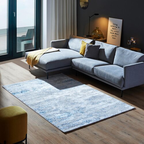 XXXL tkana preproga antea 160/230 cm tkano modra, krem barve Slike
