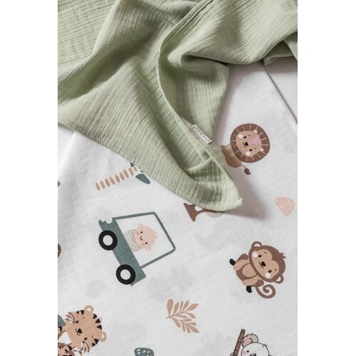 Stefan Set pelena za bebe Safari, 80x80 cm, 2 komada Slike