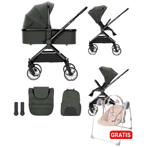 Lorelli KOLICA ZA BEBE REYA 3u1 - GREEN I GRATIS LEZALJKA PORTOFINO Slike
